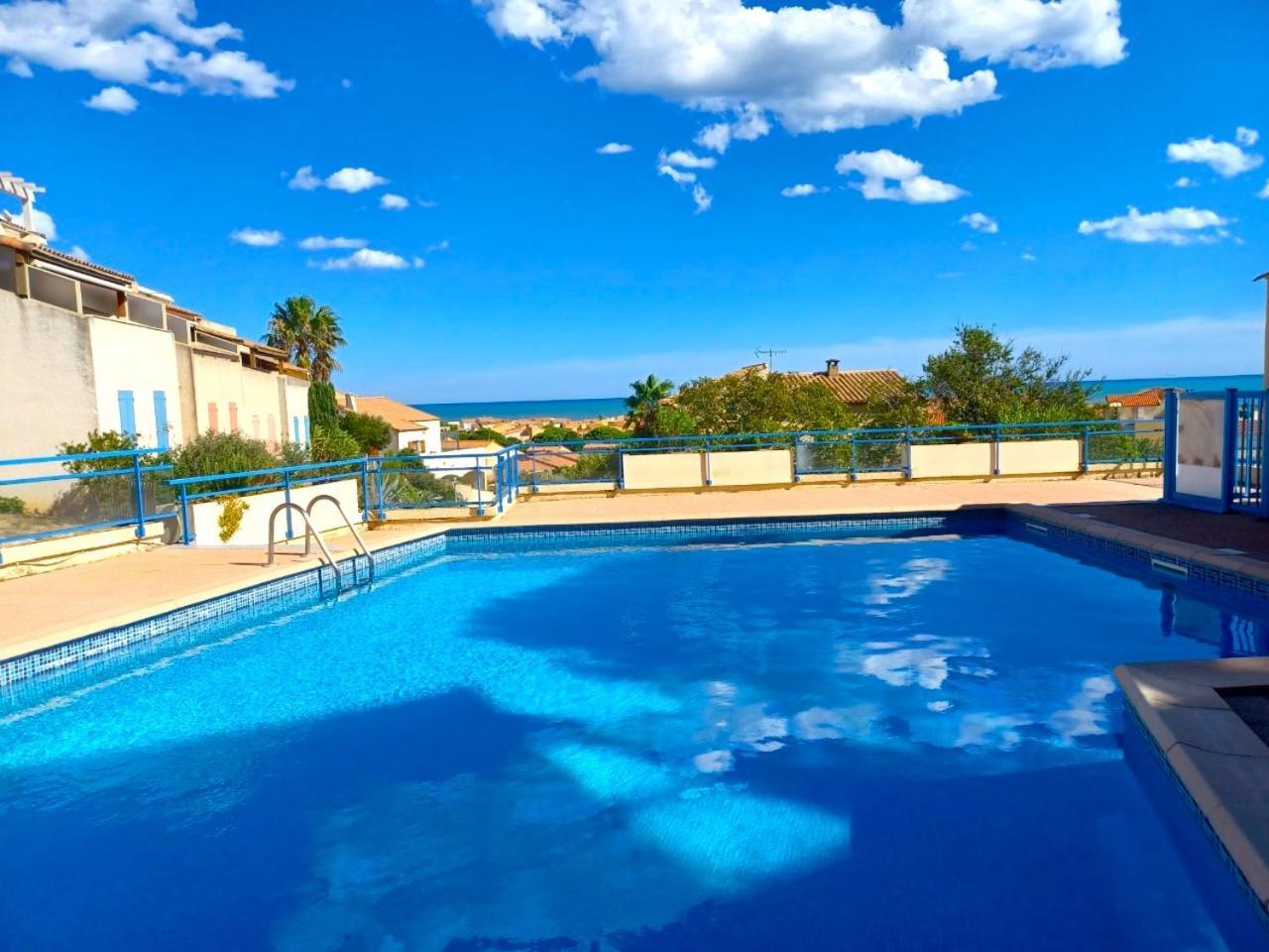 Plain-Pied Jardin 6 Personnes Clim Vue Mer Parking Wifi Terrasse Piscine Dans La Residence Saint-Pierre-la-Mer  Exteriör bild