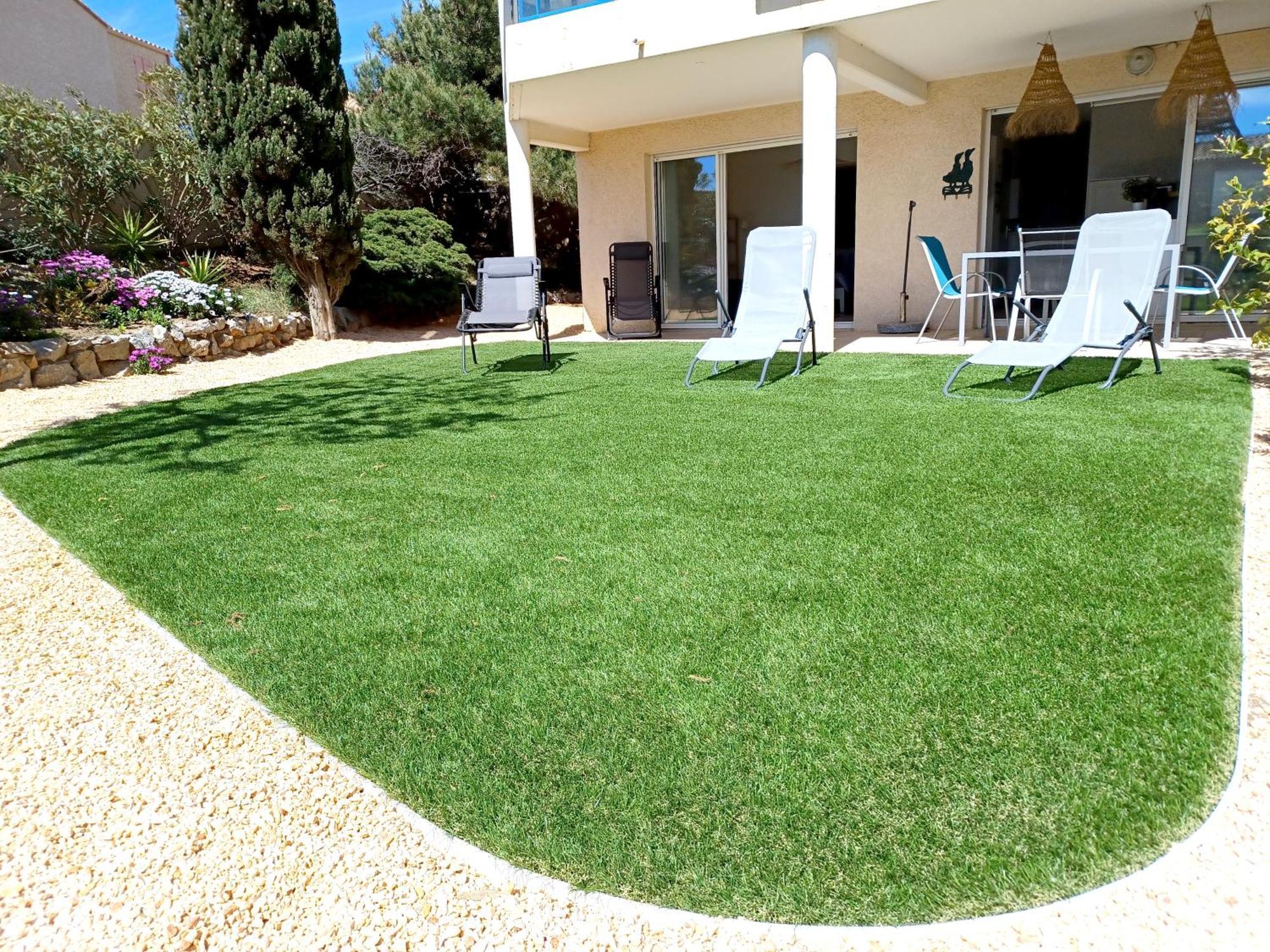 Plain-Pied Jardin 6 Personnes Clim Vue Mer Parking Wifi Terrasse Piscine Dans La Residence Saint-Pierre-la-Mer  Exteriör bild