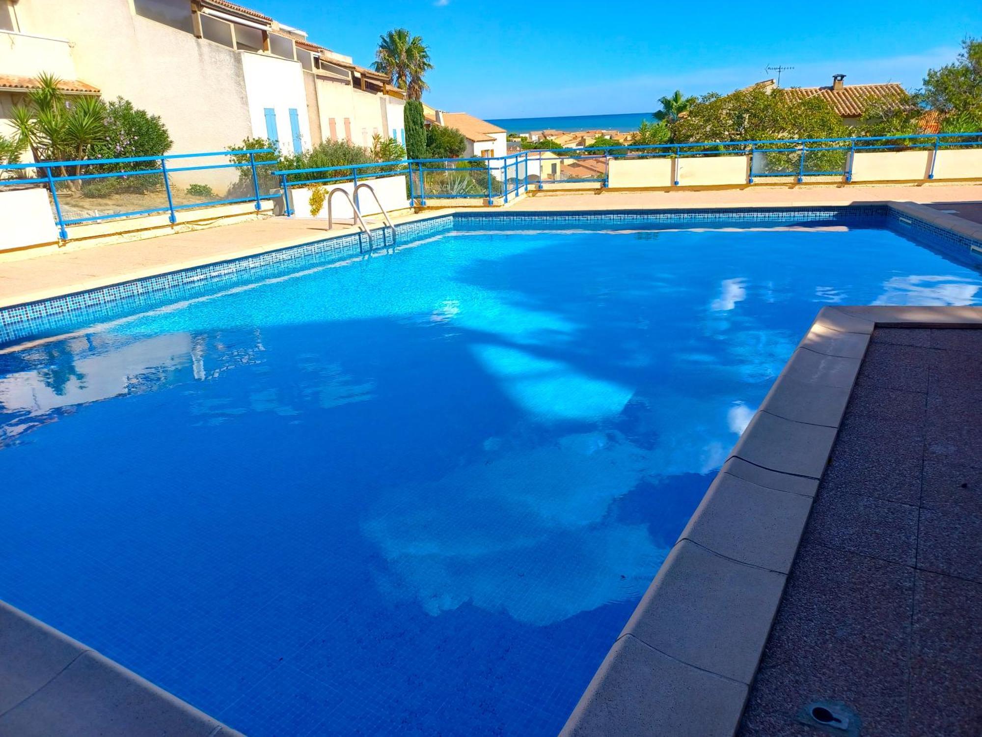 Plain-Pied Jardin 6 Personnes Clim Vue Mer Parking Wifi Terrasse Piscine Dans La Residence Saint-Pierre-la-Mer  Exteriör bild