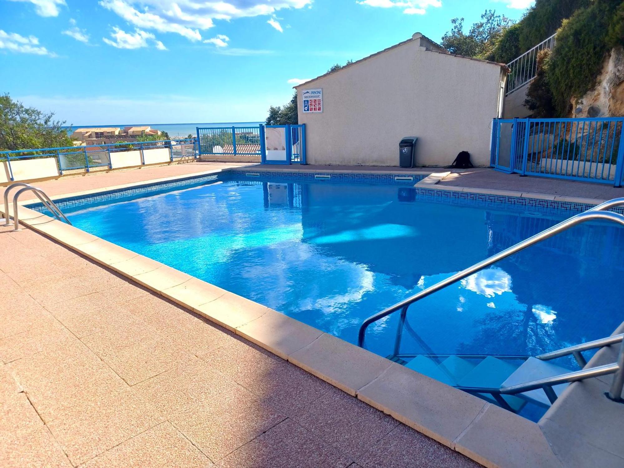 Plain-Pied Jardin 6 Personnes Clim Vue Mer Parking Wifi Terrasse Piscine Dans La Residence Saint-Pierre-la-Mer  Exteriör bild