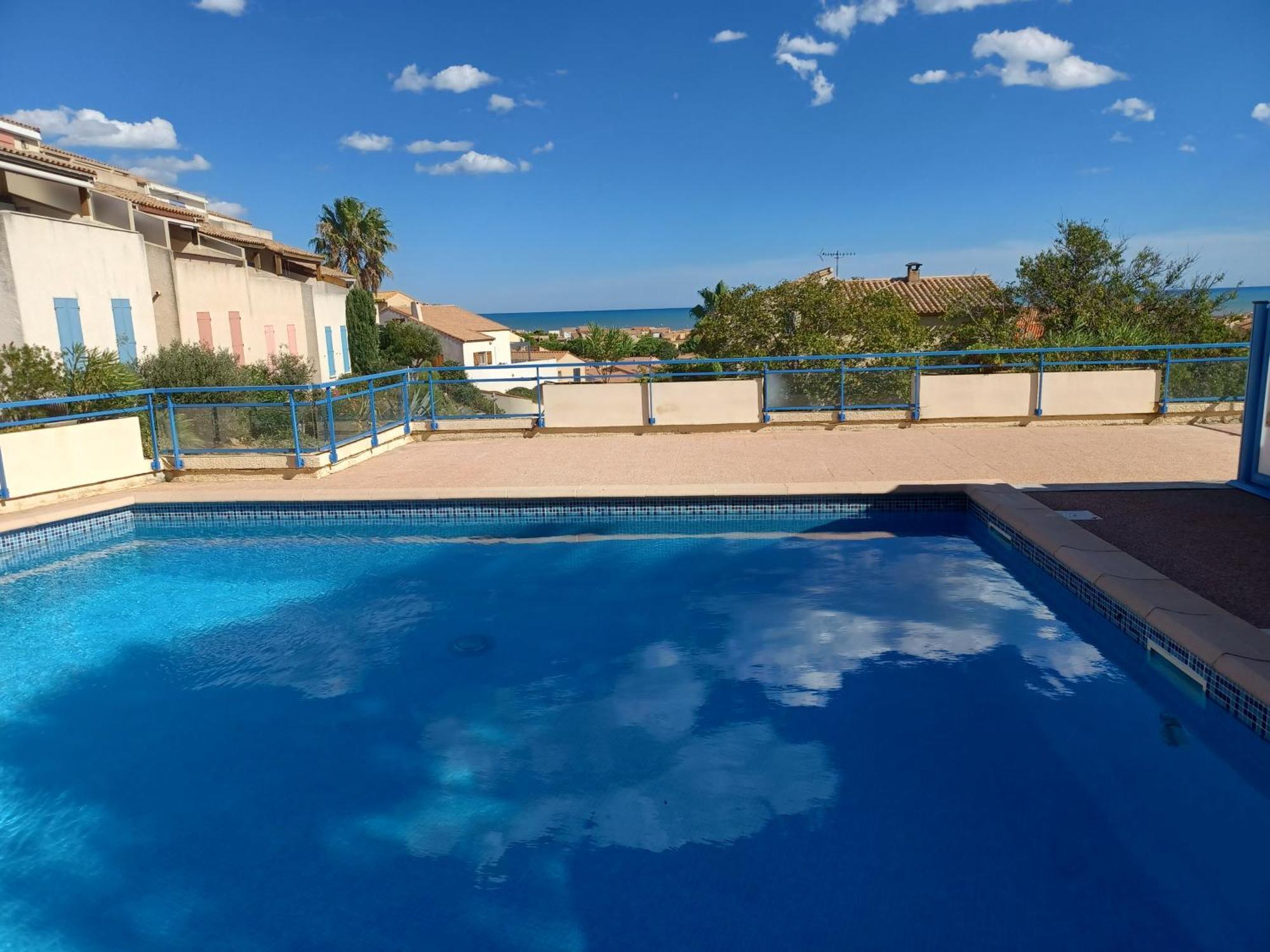 Plain-Pied Jardin 6 Personnes Clim Vue Mer Parking Wifi Terrasse Piscine Dans La Residence Saint-Pierre-la-Mer  Exteriör bild